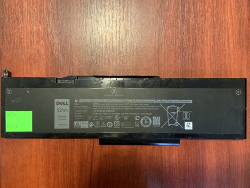 Акумулятор Dell VG93N (знос 75%) для Latitude 5480/E5480 5490/E5490 5491/E5491, 5580/E5580 5590/E5590 5591/E5591, Precision 3520/3530 M3520/M3530, Dell 15 3530; P/N VG93N NY5PG WFWKK Original