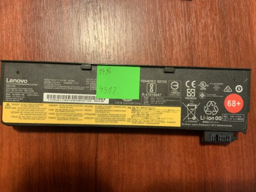 Батарея LENOVO 45N1130 знос 14% для ThinkPad X240/X250/X250S/X260/X270, T440/T450/T440S/T450S/T460/T460P/T470P, T550/T560/W550s, P50S, L450/L460, K2450/K20-80/K21-80 Original