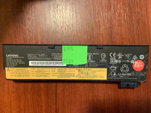 Батарея Lenovo 45N1130 (знос 20%) для ThinkPad X240/X250/X250S/X260/X270, T440/T450/T440S/T450S/T460/T460P/T470P, T550/T560/W550s, P50S, L450/L460, K2450/K20-80/K21-80 Original