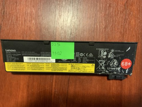 Акумулятор Lenovo 45N1132 (знос 22%) для ThinkPad T440/T440S/T450/T450S/T460/T460P/T470P, T550/T560/W550s, X240/X240S/X250/X250S/X260/X270, P50S/L450/L460, K2450/K20-80/K21-80 Original