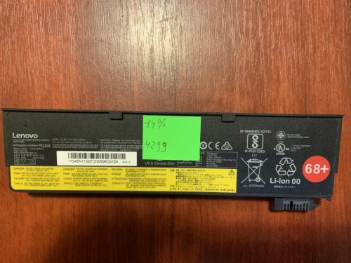 Акумулятор Lenovo 45N1132 (знос 14%) для ThinkPad X240/X240S/X250/X250S/X260/X270 T440/T440S/T450/T450S/T460/T460P/T470P T550/T560/W550s P50S L450/L460 K2450/K20-80/K21-80 Original