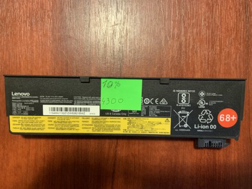 Акумулятор Lenovo 45N1132 4300mAh знос 10% для ThinkPad X240/X240S/X250/X250S/X260/X270/T440/T440S/T450/T450S/T460/T460P/T470P/T550/T560/W550s/P50S/L450/L460/K2450/K20-80/K21-80 Original
