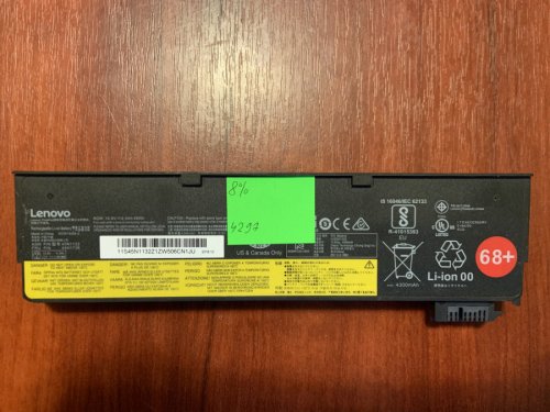 Акумулятор Lenovo 45N1132 (знос 8%) для ThinkPad X240/X250/X250S/X260/X270, T440/T440S/T450/T450S/T460/T460P/T470P, T550/T560/W550s, P50S, L450/L460, K2450/K20-80/K21-80 Original
