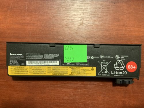 Акумулятор Lenovo 45N1128 (знос 18%) для ThinkPad T440/T440S/T450/T450S/T460/T460P/T470P, T550/T560/W550s, X240/X240S/X250/X250S/X260/X270, P50S, L450/L460, K2450/K20-80/K21-80 Original