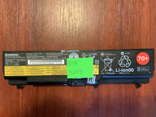 Акумулятор для Lenovo ThinkPad T430/T430i/T530/T530i/W530/L430/L530/SL430/SL530 45N1001, знос 64% Original