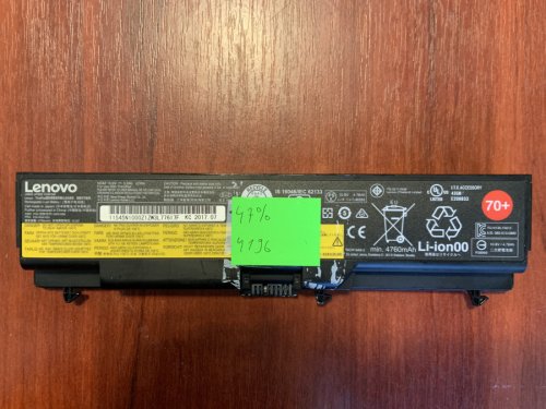Акумулятор Lenovo 45N1001 (знос 47%) для ThinkPad T430/T430i/T530/T530i/W530/L430/L530/SL430/SL530 Original