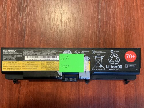 Акумулятор LENOVO 45N1001 (знос 35%) для ThinkPad T430/T430i/T530/T530i/W530/L430/L530/SL430/SL530 Original