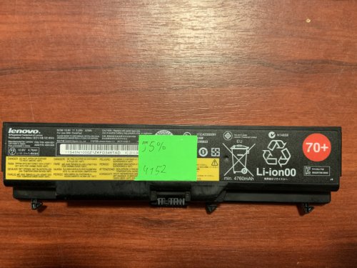 Акумулятор Lenovo 45N1001 (знос 55%) для ThinkPad T430/T430i/T530/T530i/W530/L430/L530/SL430/SL530 Original