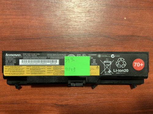 Акумулятор Lenovo 45N1005 (знос 34%) для ThinkPad T430/T430i/T530/T530i/W530/L430/L530/SL430/SL530 Original