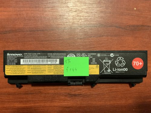 Акумулятор Lenovo 45N1005 (знос 1%) для ThinkPad L410/L412/L420/L430/L510/L512/L520/L530 T410/T410i/T420/T420i/T430/T430i/T510/T510i/T520/T520i/T530/T530i W510/W520/W530/W530i SL430/SL530 Original