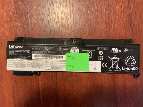Акумулятор для Lenovo ThinkPad T460S/T470S, сумісний 00HW022/00HW023/00HW027 Original