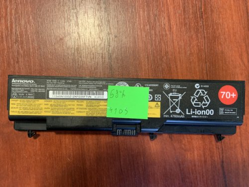 Акумулятор Lenovo 45N1001 (знос 58%) для ThinkPad T430/T430i/T530/T530i/W530/L430/L530/SL430/SL530 Original
