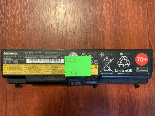 Акумулятор Lenovo 45N1001 (знос 60%) для ThinkPad T430/T430i/T530/T530i/W530/L430/L530/SL430/SL530 Original