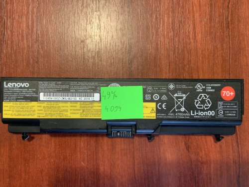 Акумулятор Lenovo 45N1000 (знос 49%) для ThinkPad T430/T430i/T530/T530i/W530/L430/L530/SL430/SL530 Original