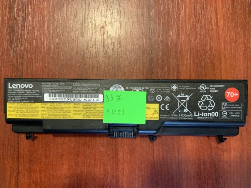 Акумулятор Lenovo ThinkPad 45N1000 (знос 35%) для T430/T430i/T530/T530i/W530/L430/L530/SL430/SL530 Original