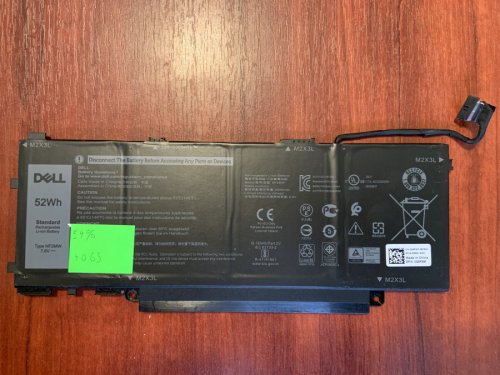 Акумулятор Dell NF2MW (знос 54%) для Latitude 7270, 7400, 9410 2-in-1 Original