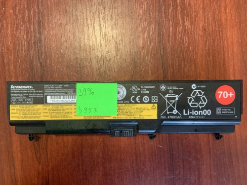 Акумулятор Lenovo 45N1001, знос 39%, для ThinkPad T430/T430i/T530/T530i/W530/L430/L530/SL430/SL530 Original