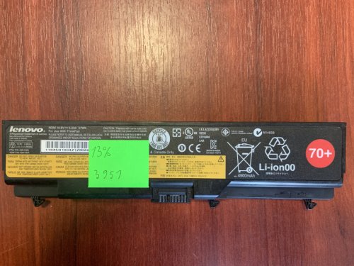 Акумулятор Lenovo ThinkPad T430/T430i/T530/T530i/W530/L430/L530/SL430/SL530 45N1005, знос 13% Original