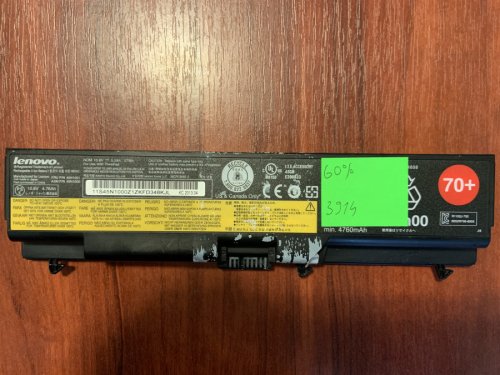 Акумулятор Lenovo 45N1001 (знос 60%) для ThinkPad T430/T430i/T530/T530i/W530/L430/L530/SL430/SL530 Original