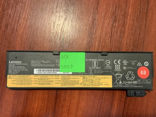 Акумулятор Lenovo 45N1126, знос 37%, для ThinkPad X240/X240S/X250/X260/X270/T440S/T450/T460P/T550/T560/W550 Original