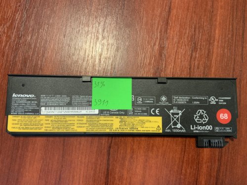 Акумулятор Lenovo 45N1124, знос 31%, для ThinkPad X240/X240S/X250/X260/X270/T440S/T450/T460P/T550/T560/W550 Original