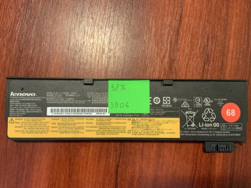Акумулятор Lenovo 45N1126 (знос 38%) для ThinkPad X240/X240S/X250/X260/X270/T440S/T450/T460P/T550/T560/W550 Original