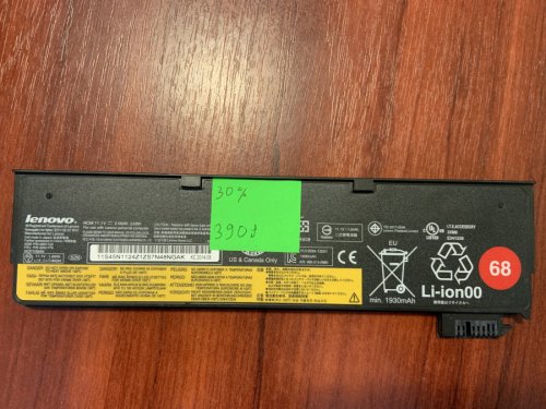 Акумулятор Lenovo 45N1124 (знос 30%) для ThinkPad X240/X240S/X250/X260/X270/T440S/T450/T460P/T550/T560/W550 Original