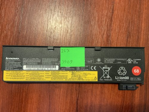 Акумулятор Lenovo 45N1124 (знос 26%) для ThinkPad X240/X240S/X250/X260/X270/T440S/T450/T460P/T550/T560/W550 Original