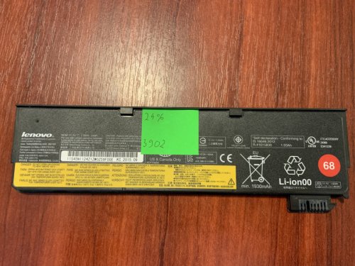 Акумулятор Lenovo 45N1124 (знос 24%) для ThinkPad X240/X240S/X250/X260/X270/T440S/T450/T460P/T550/T560/W550 Original
