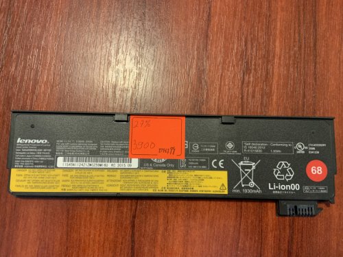 Акумулятор Lenovo 45N1124 (знос 27%) для ThinkPad X240/X240S/X250/X260/X270/T440S/T450/T460P/T550/T560/W550 Original