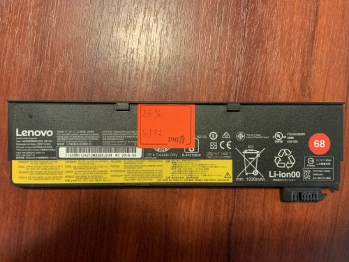 Акумулятор Lenovo 45N1124 (знос 25%) для ThinkPad X240/X240S/X250/X260/X270/T440S/T450/T460P/T550/T560/W550 Original