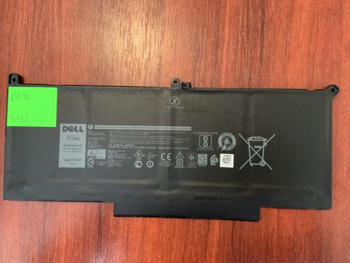 Батарея DELL F3YGT (знос 65%) для Latitude 7280/7290/7380/7390/7480/7490/E7280/E7290/E7380/E7480 Original