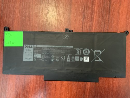 Акумулятор DELL F3YGT (знос 79%) для Latitude 7280/7290/7380/7390/7480/7490, E7280/E7290/E7380/E7480 Original