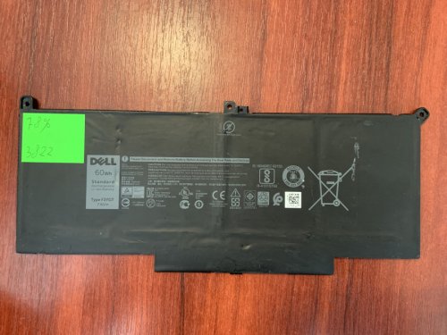 Акумулятор DELL F3YGT (знос 78%) для Latitude 7280/7290/7380/7390/7480/7490, E7280/E7290/E7380/E7480 Original