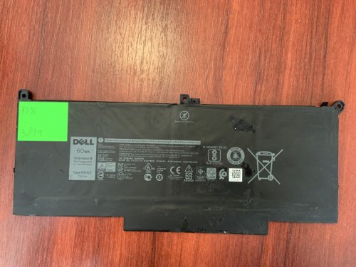 Акумулятор DELL F3YGT (знос 75%) для Latitude 7280/7290/7380/7390/7480/7490, E7280/E7290/E7380/E7480 Original