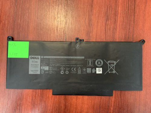 Акумулятор DELL F3YGT (знос 47%) для Latitude 7280/7290/7380/7390/7480/7490, E7280/E7290/E7380/E7480 Original