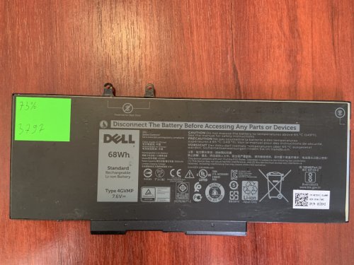 Акумулятор DELL 4GVMP (знос 73%) для Latitude 5400/5500, Precision 3540, Inspiron 2‑in‑1 7590/7591/7791 Original