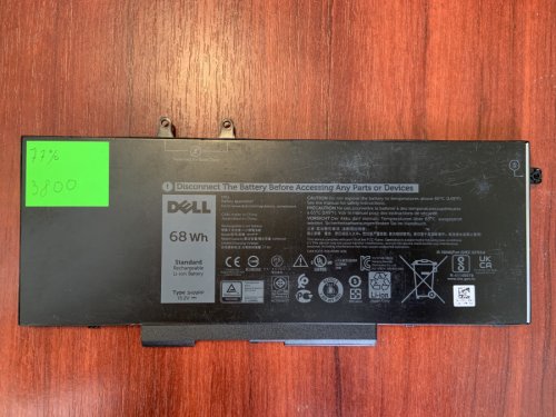 Акумулятор DELL 3HWPP (знос 77%) для Latitude 5401/5501/5411/5410/5511/3542, Precision 3540/3550, Inspiron 7590/7591/7791 2-in-1, P/N 4GVMP/1V1XF Original