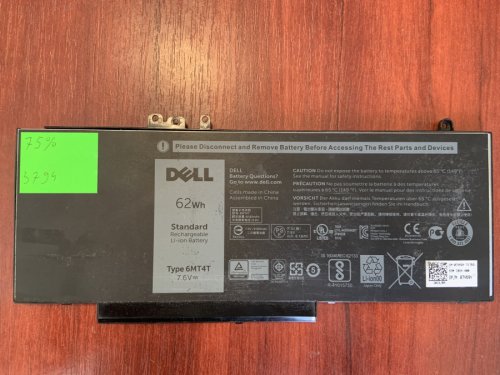 Батарея Dell 6MT4T (знос 75%) для Latitude E5270/E5470/E5570, Precision M3510/M3511 Original