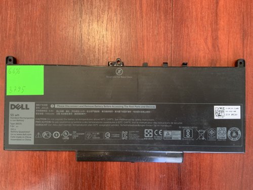 Акумулятор DELL J60J5 знос 66% для Latitude E7260/E7270/E7470 (MC34Y R1V85 242WD) Original