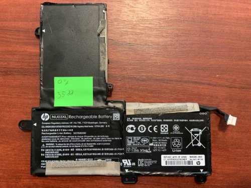 Акумулятор HP NU03XL (знос 0%) для Pavilion/Stream x360 11-AB/11-U/11-AA/11-AG, 843536-541, HSTNN-UB6V Original