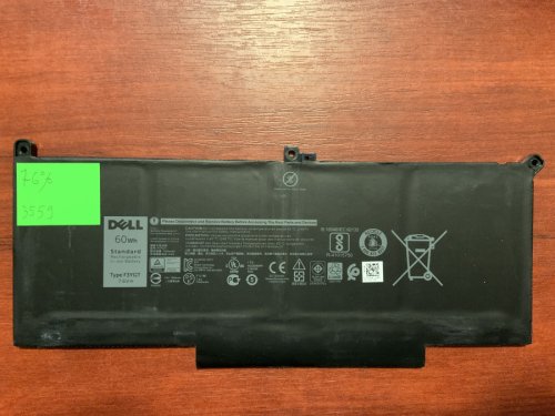 Батарея DELL F3YGT (знос 76%) для Latitude 7280/7290/7380/7390/7480/7490, E7280/E7290/E7380/E7480 (сумісні: 2X39G, DM3WC, DJ1J0, 451-BBZL, PGFX4)