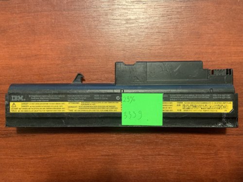Акумулятор Lenovo 92P1087 (FRU 92P1069) б/в, знос 29% — ThinkPad T40/T41/T42/T43, R50/R51/R52/R50e/R51e/R50p/T40p/T41p/T42p/T43p