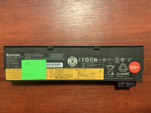 Акумулятор Lenovo 45N1735 (знос 11%, посилений) для ThinkPad T440/T440S/T450/T450S/T460/T460P/T470P T550/T560/W550s X240/X240S/X250/X250S/X260/X270 P50S/L450/L460 K2450/K20-80/K21-80 (45N1124-45N1737, 121500146/147/152)