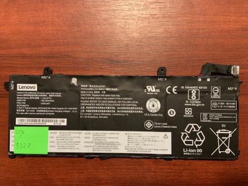 Акумулятор 3328 LENOVO L18L3P73 (знос 0%) для ThinkPad T490/T495/P43S/P14S 1st Gen/T14 1st Gen