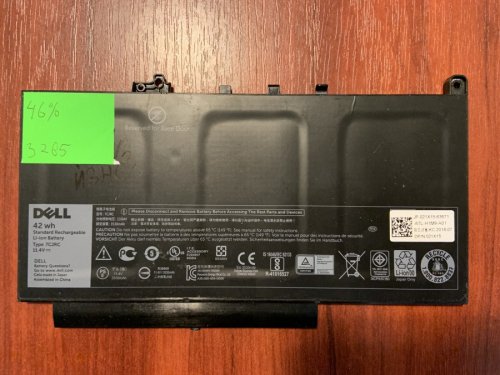 Акумулятор Dell 7CJRC (знос 46%) для Latitude E7260/E7270/E7470, сумісний J60J5 R1V85 451-BBSX/BBSY/BBSU MC34Y 242WD 0MC34Y GG4FM R97YT IW2Y2