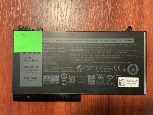 Акумулятор Dell NGGX5 (знос 70%, б/у) для Latitude E5270/E5470/M3510/E5570/E5550/E5570 Original