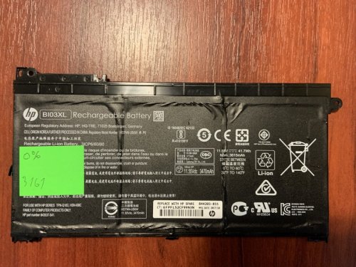 Акумулятор HP BI03XL, знос 0%, для Stream 14-AX, 13-U, 14-CB