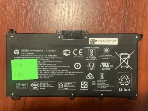 Акумулятор HP HT03XL (3153) знос 72% для Pavilion 14-CE/15-CS/15-DA/17-BY/250 G7/255 G7