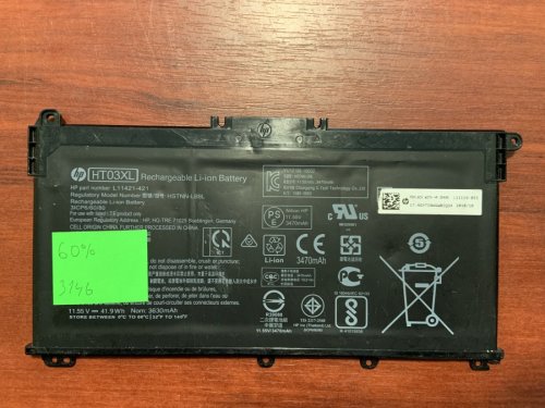 Акумулятор HP HT03XL (3146), знос 60% для Pavilion 14-CE/15-CS/15-DA/17-BY, 250/255 G7